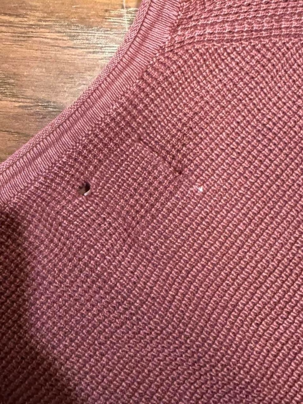 Max Burgandy Utility Cotton Thermal Longsleeve Shirt - Picture 4 of 5